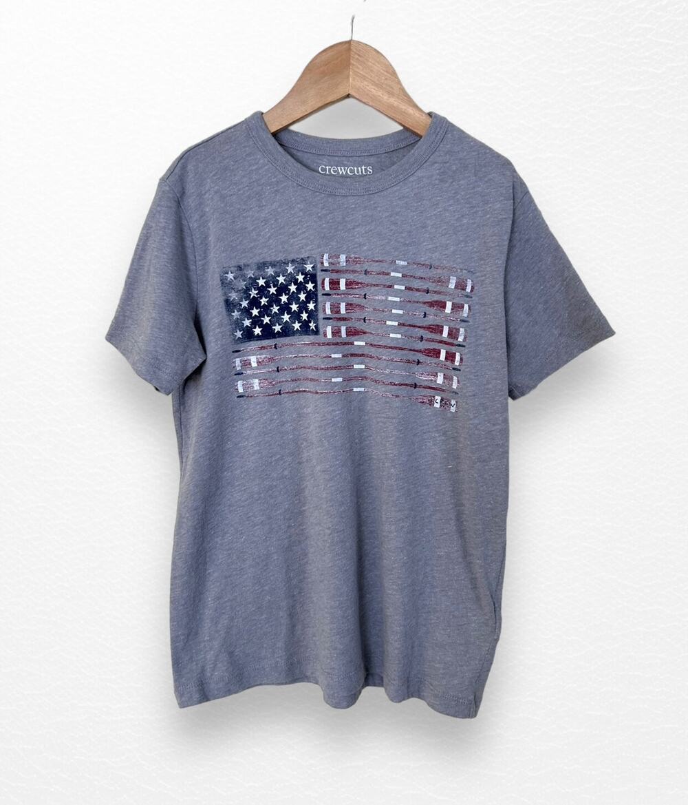 Crewcuts American Flag Tee, Size 8/9